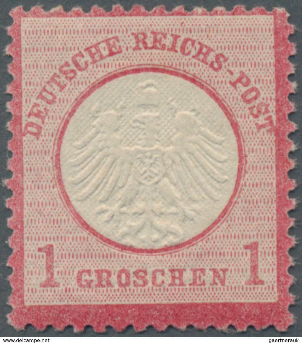 Deutsches Reich - Brustschild: 1872, Kleiner Schild 1 Groschen Karminrosa, Ungebraucht Mit Originalg - Storia Postale
