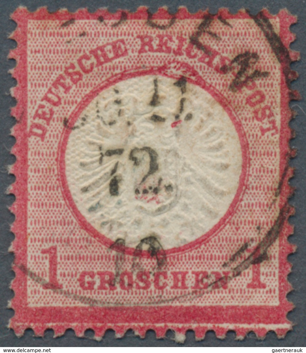 Deutsches Reich - Brustschild: 1872, 1 Gr. Rot, Tadelloses Stück Mit Deutlich Sichtbarem Plattenfehl - Storia Postale