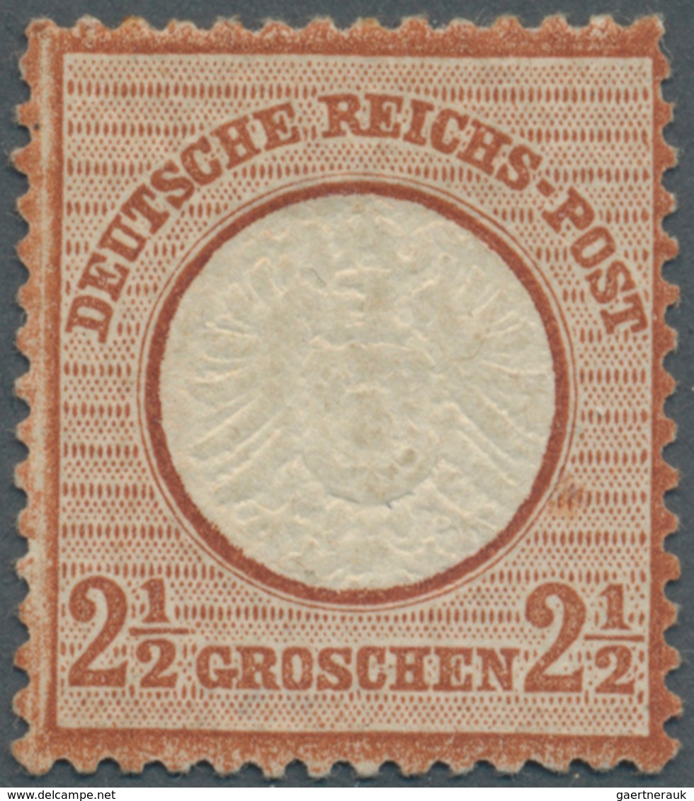 Deutsches Reich - Brustschild: 1872, Großer Schild 2½ Groschen Rötlichorange, Ungebraucht Mit Origin - Storia Postale