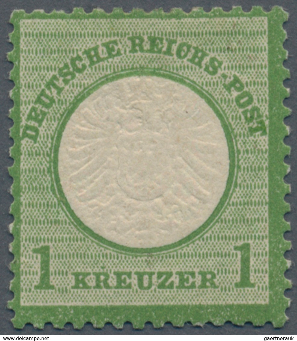 Deutsches Reich - Brustschild: 1872, 1 Kr. Großer Brustschild In Der Dunkelgraugrünen B-Farbe, Origi - Storia Postale