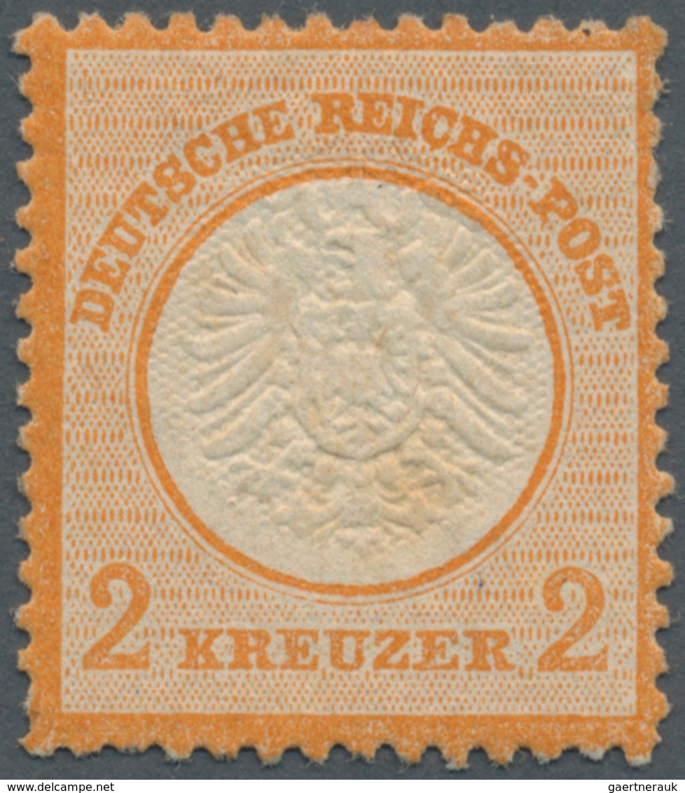 Deutsches Reich - Brustschild: 1872, Großer Schild 2 Kreuzer Gelblichorange, Ungebraucht Mit Origina - Storia Postale