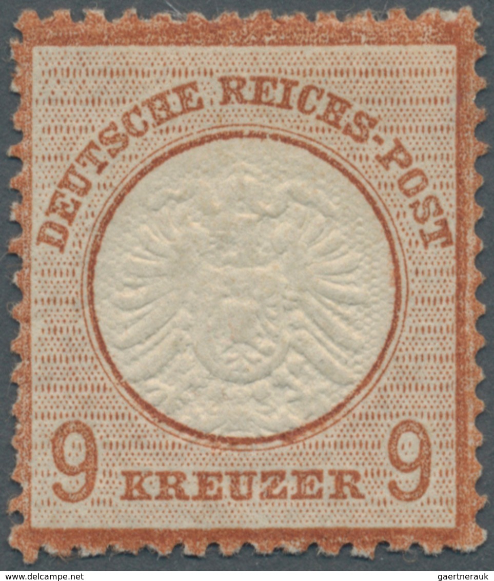 Deutsches Reich - Brustschild: 1872, Großer Schild 9 Kreuzer Rötlichbraun, Ungebraucht Mit Originalg - Storia Postale