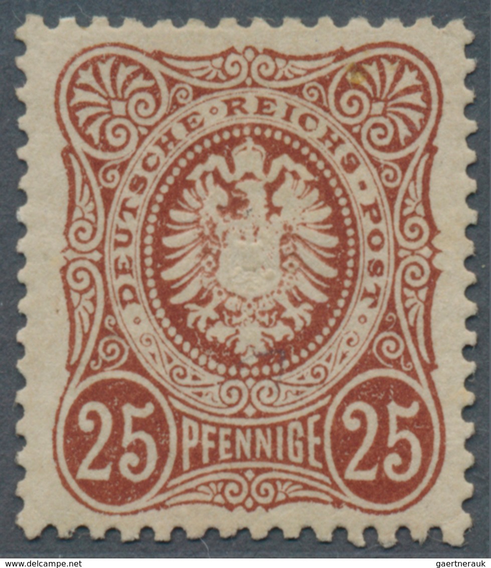 Deutsches Reich - Pfennige: 1875, 25 Pfge. Lilabraun, Farbfrische, Super Zentrierte Marke Mit Sehr G - Ongebruikt