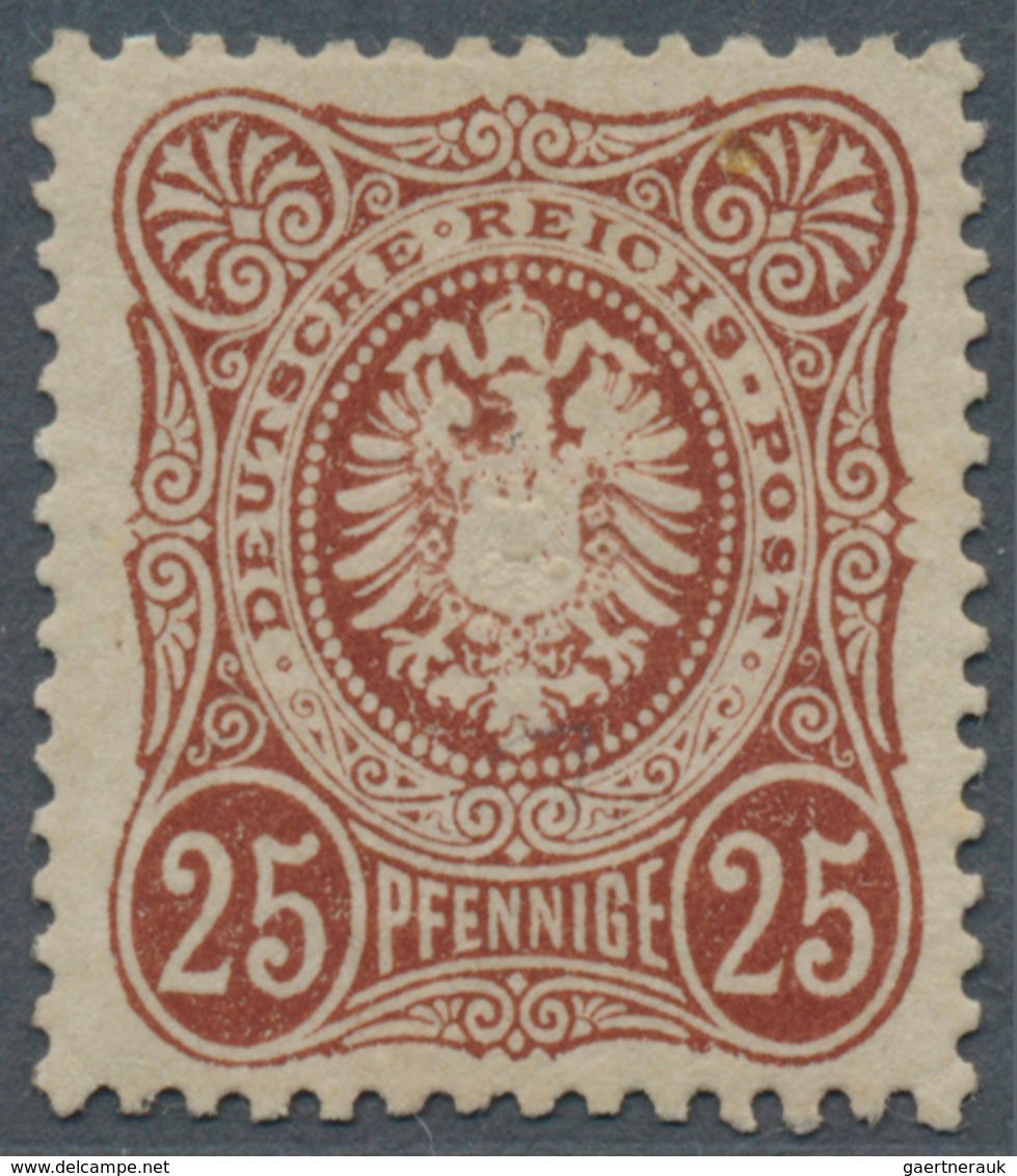 Deutsches Reich - Pfennige: 1875, 25 Pfge. Lilabraun, Farbfrische, Super Zentrierte Marke Mit Sehr G - Unused Stamps