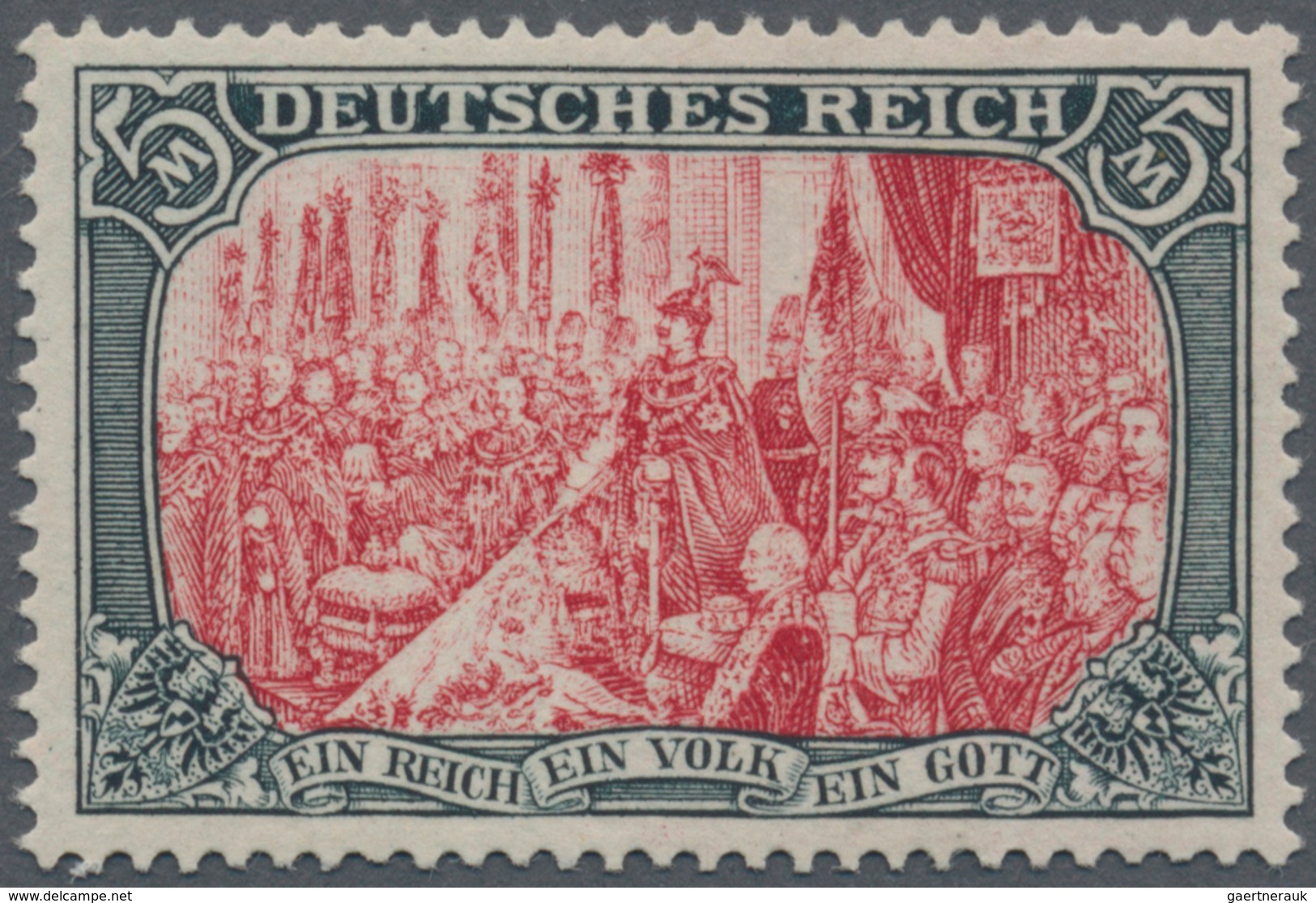 Deutsches Reich - Germania: 1904, 5 M Kaiserreich, Grünschwarz/dunkelkarmin, Gelblichrot Quarzend, 2 - Altri & Non Classificati