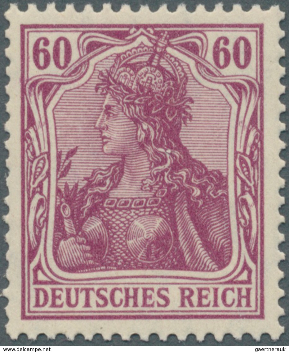 Deutsches Reich - Germania: 1911, 60 Pf Friedensdruck In Dunkelrötlichlila, Postfrisch, FA Jäschke-L - Altri & Non Classificati