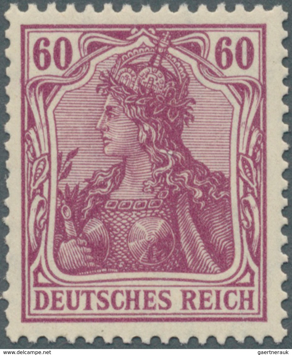 Deutsches Reich - Germania: 1911, 60 Pf Friedensdruck In Dunkelrötlichlila, Postfrisch, FA Jäschke-L - Other & Unclassified