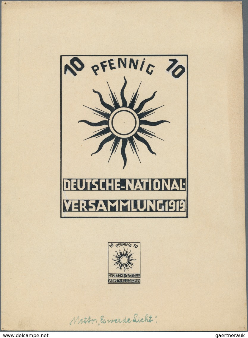 Deutsches Reich - Inflation: 1919. Lot Mit 3 Essays Zur Ausgabe "Nationalversammlung Weimar" Mit Den - Unused Stamps