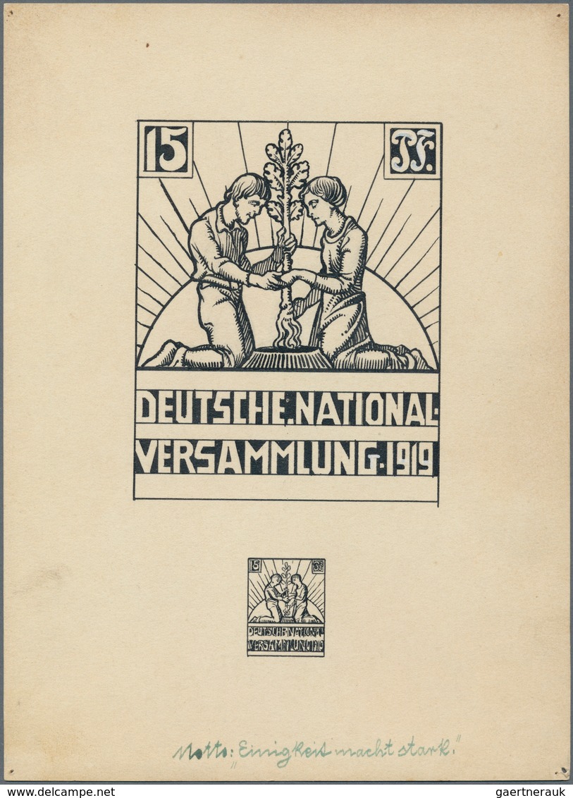 Deutsches Reich - Inflation: 1919. Lot Mit 3 Essays Zur Ausgabe "Nationalversammlung Weimar" Mit Den - Nuovi