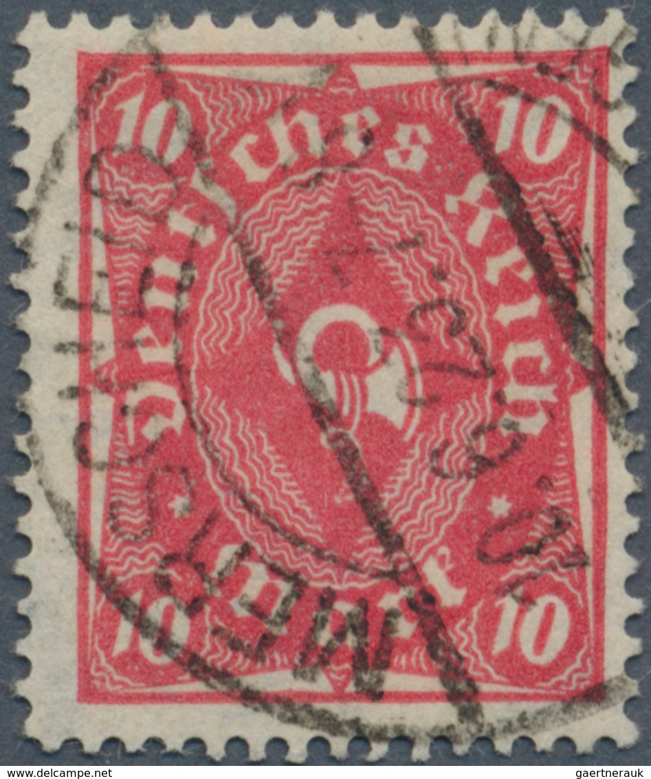Deutsches Reich - Inflation: 1922, 10 M Posthorn, Ohne Hellrötlichkarminen Unterdruck, Entwertet "ME - Unused Stamps
