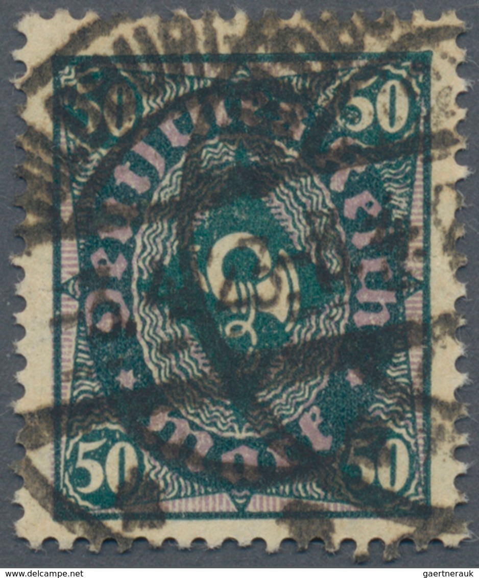 Deutsches Reich - Inflation: 1922, 50 M. Posthorn, Grün/purpur, Vierpass-Wasserzeichen, Gest., Zähnu - Nuovi