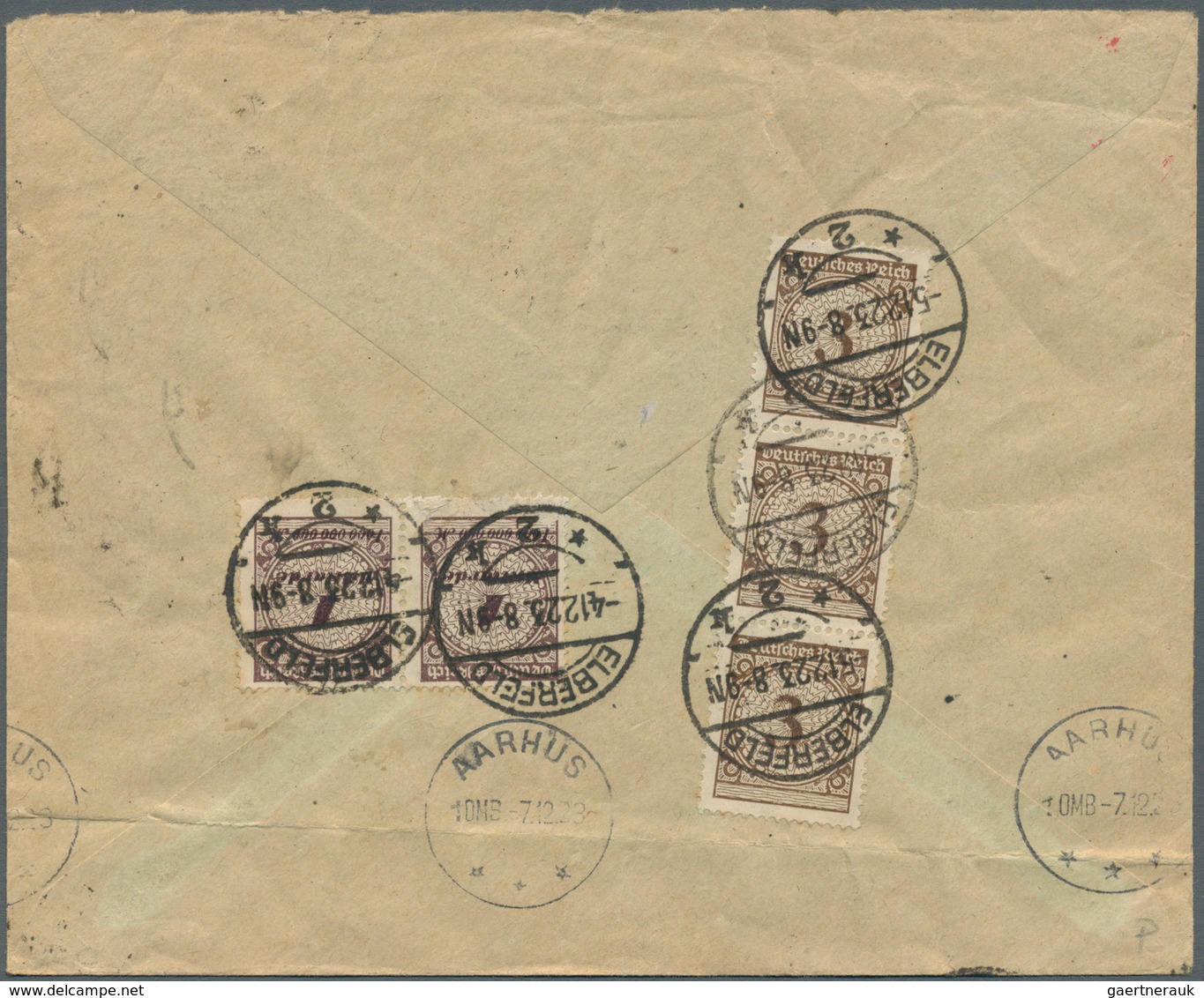 Deutsches Reich - Inflation: 1923, 8 X 1 Mrd M Lilabraun Zusammen Mit 3 X 3 Pf Braun Und 20 Pf Dkl'v - Unused Stamps