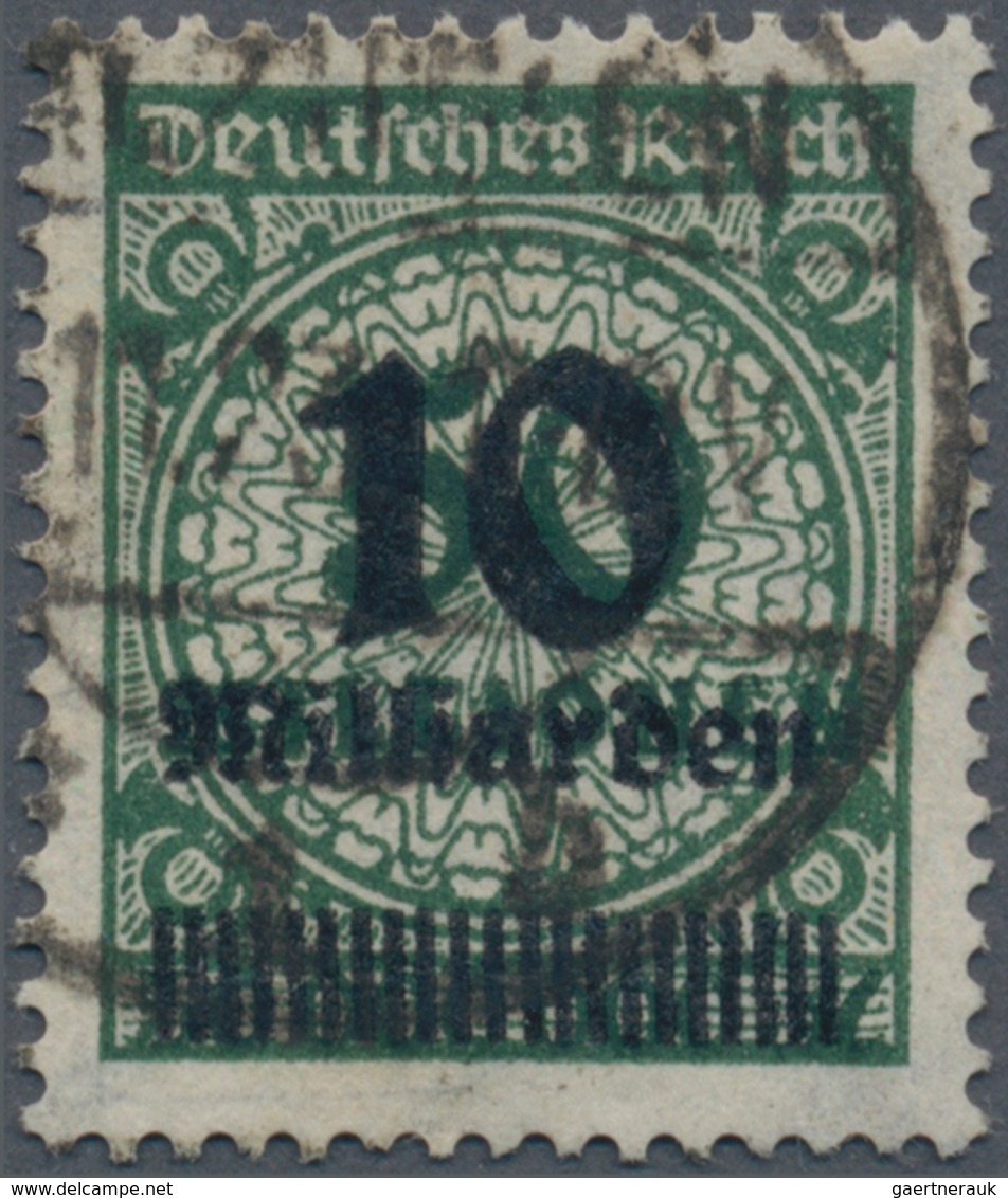 Deutsches Reich - Inflation: 1923, 10 Mrd. Auf 50 Mio. M. Rosettenmuster, Schwarzopalgrün, Gest., Ei - Unused Stamps