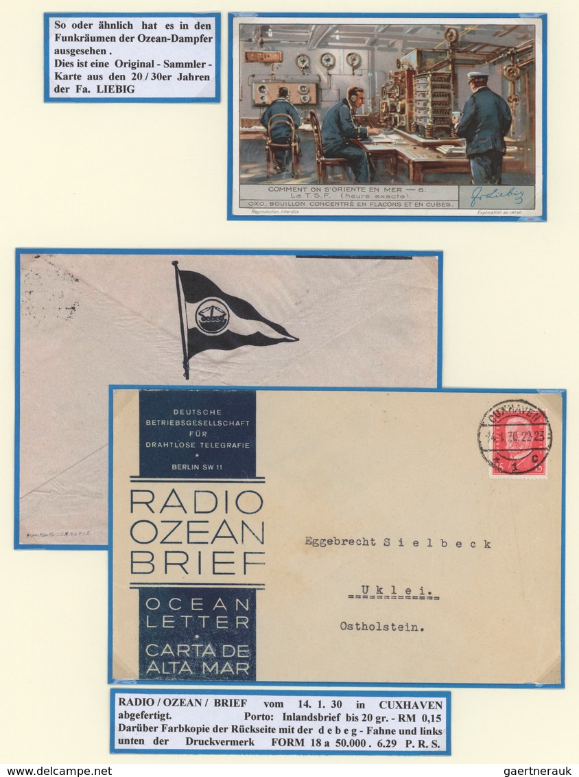 Deutsches Reich - Weimar: 1930: Radio Ozeanbrief, Dekorativer Umschlag Ab CUXHAVEN 14.1.30 Zum Inlan - Storia Postale