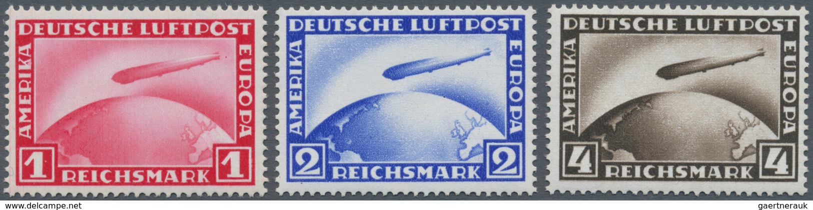 Deutsches Reich - Weimar: 1928/31, Zeppelin 1-4 RM, Kompletter Satz Ohne Aufdruck Einwandfrei Postfr - Storia Postale