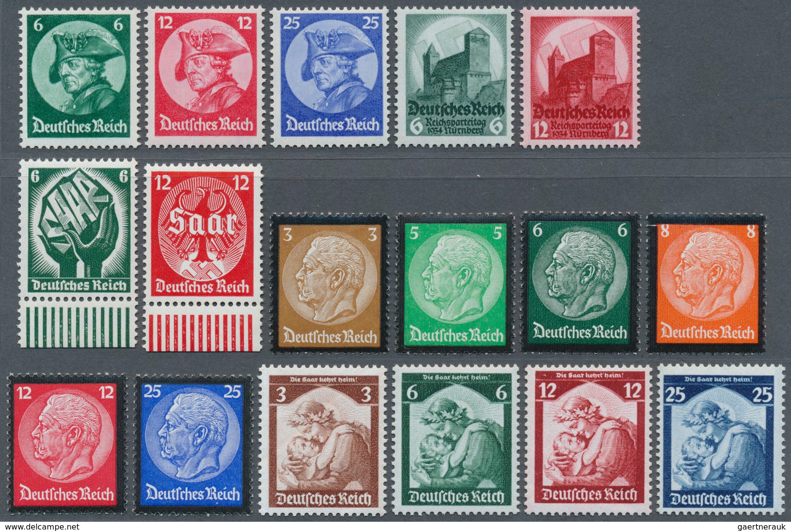 Deutsches Reich - 3. Reich: 1933/1935, Friedrich Der Große, Saarabstimmung, Reichsparteitag, Hindenb - Usati