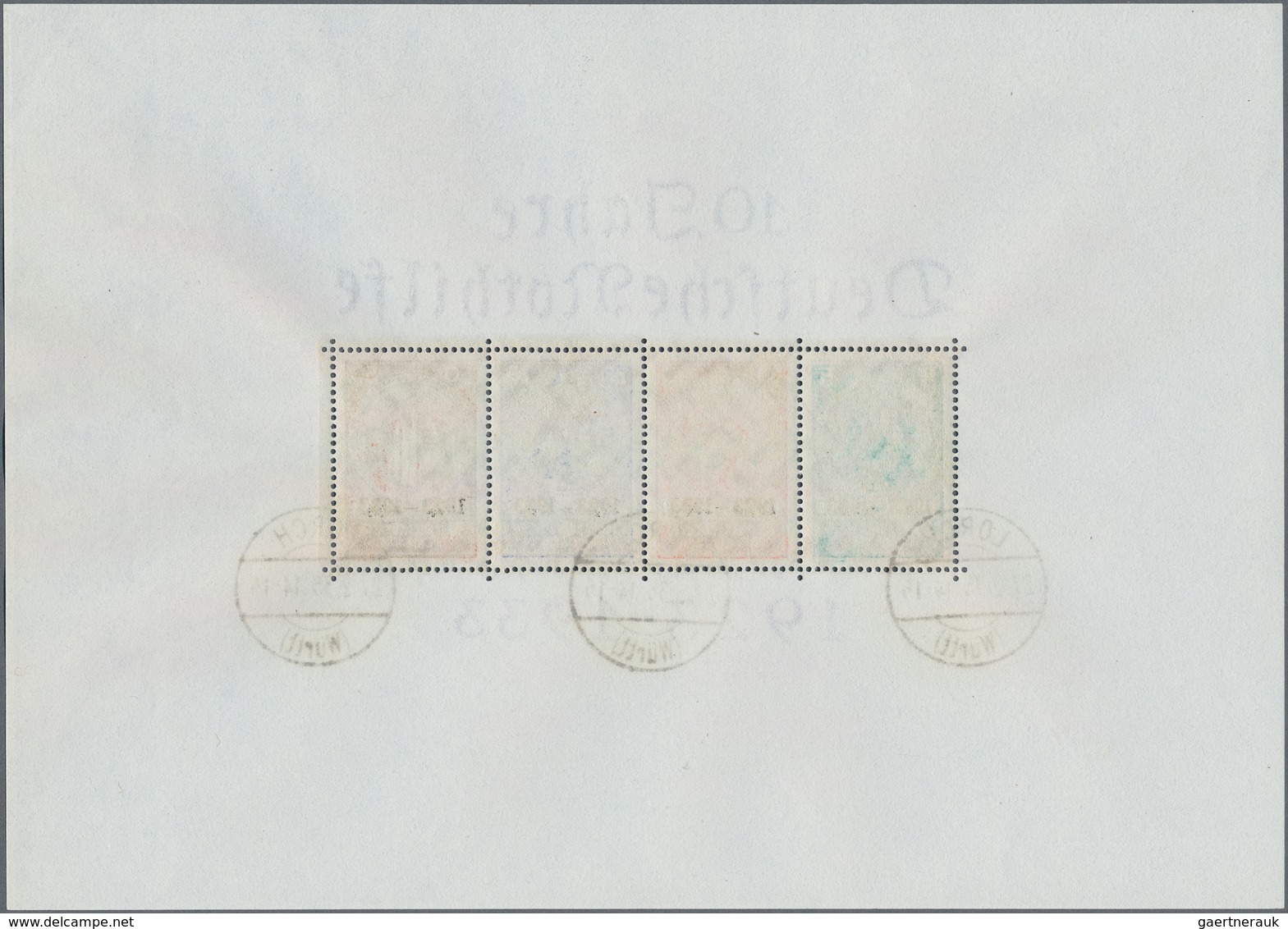 Deutsches Reich - 3. Reich: 1933, Blockausgabe "10 Jahre Deutsche Nothilfe", Luxusblock In Originalg - Used Stamps