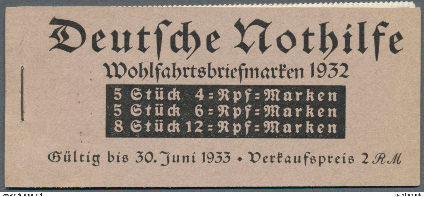 Deutsches Reich - Markenheftchen: 1921, Germania Markenheftchen, 2 Stck., O Nr. 1, Min. Bügig, Dazu - Libretti