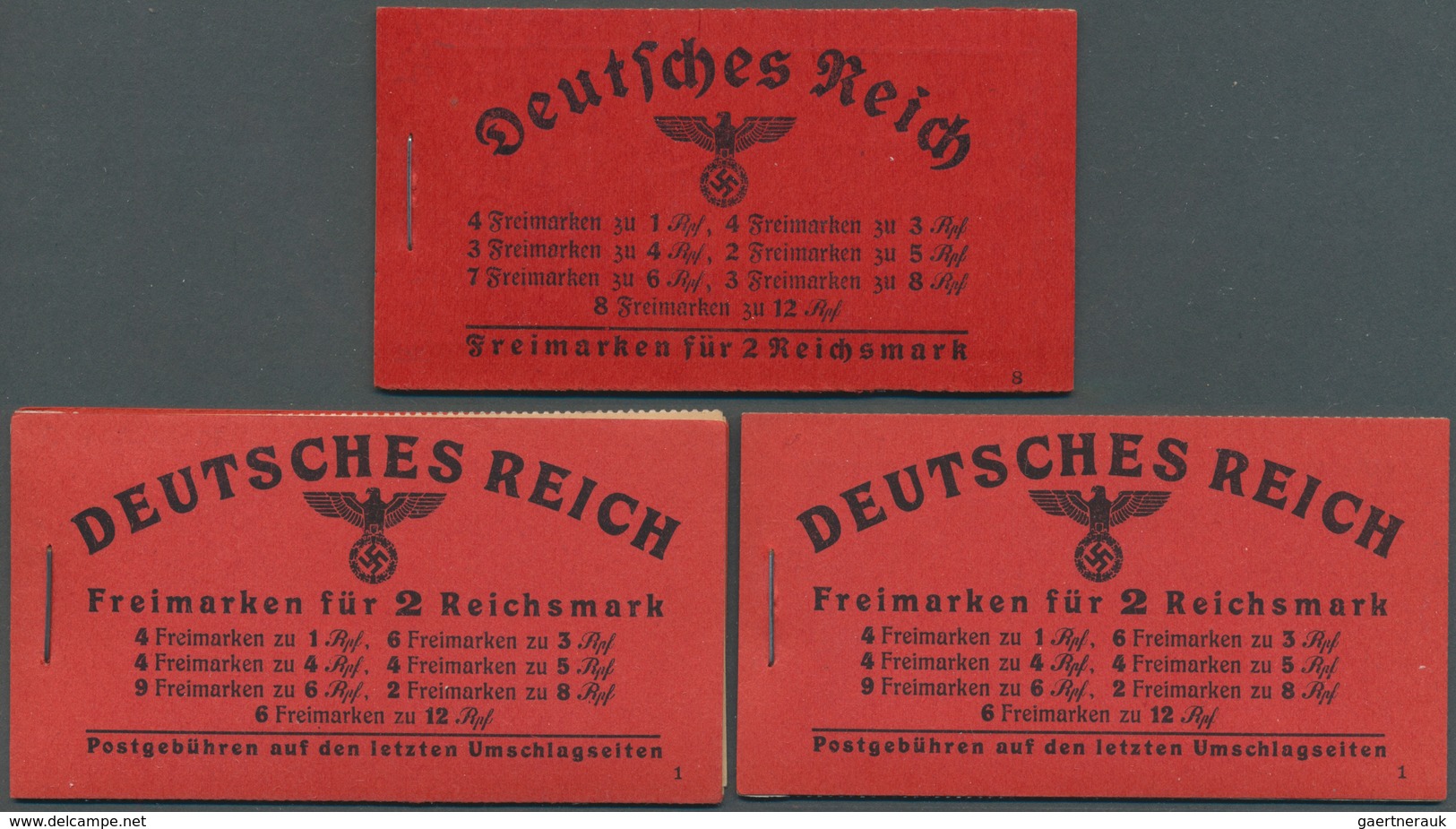 Deutsches Reich - Markenheftchen: 1939, Hindenburg Markenheftchen, O Nr. 8, Dazu Hitler Markenheftch - Markenheftchen