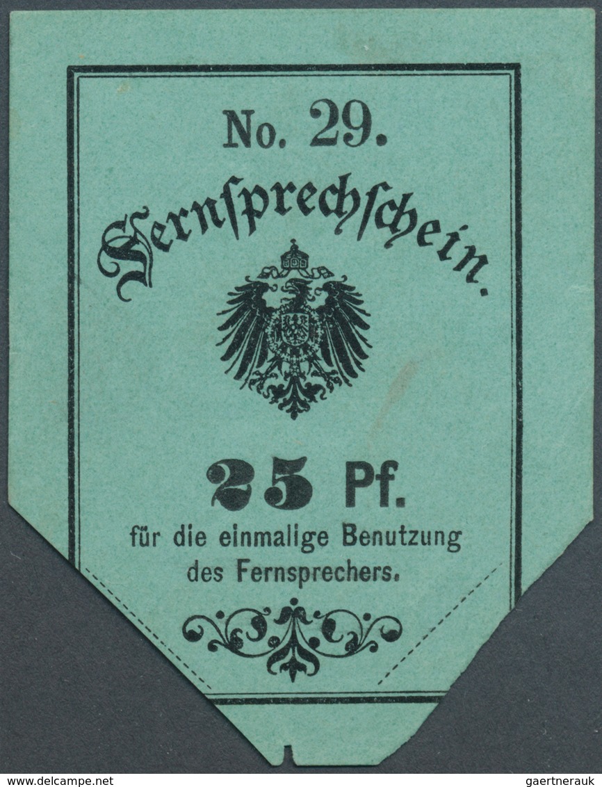 Deutsches Reich - Ganzsachen: 1889, 25 Pf "Fernsprechschein" Schwarz Auf Graublau, No. 29 Sauber Geb - Altri & Non Classificati