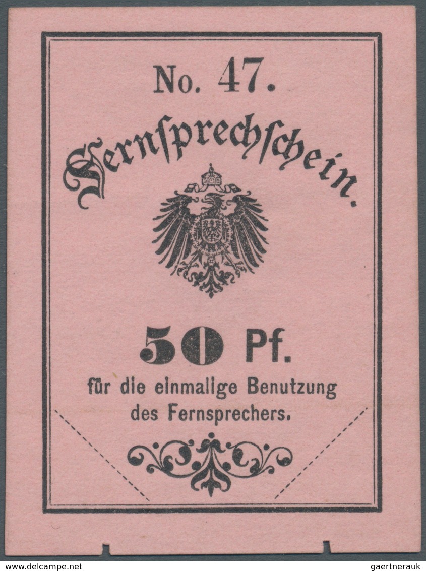 Deutsches Reich - Ganzsachen: 1889, Deutsches Reich, Fernsprechschein 50 Pf. Schwarz Auf Rosa, No. 4 - Altri & Non Classificati