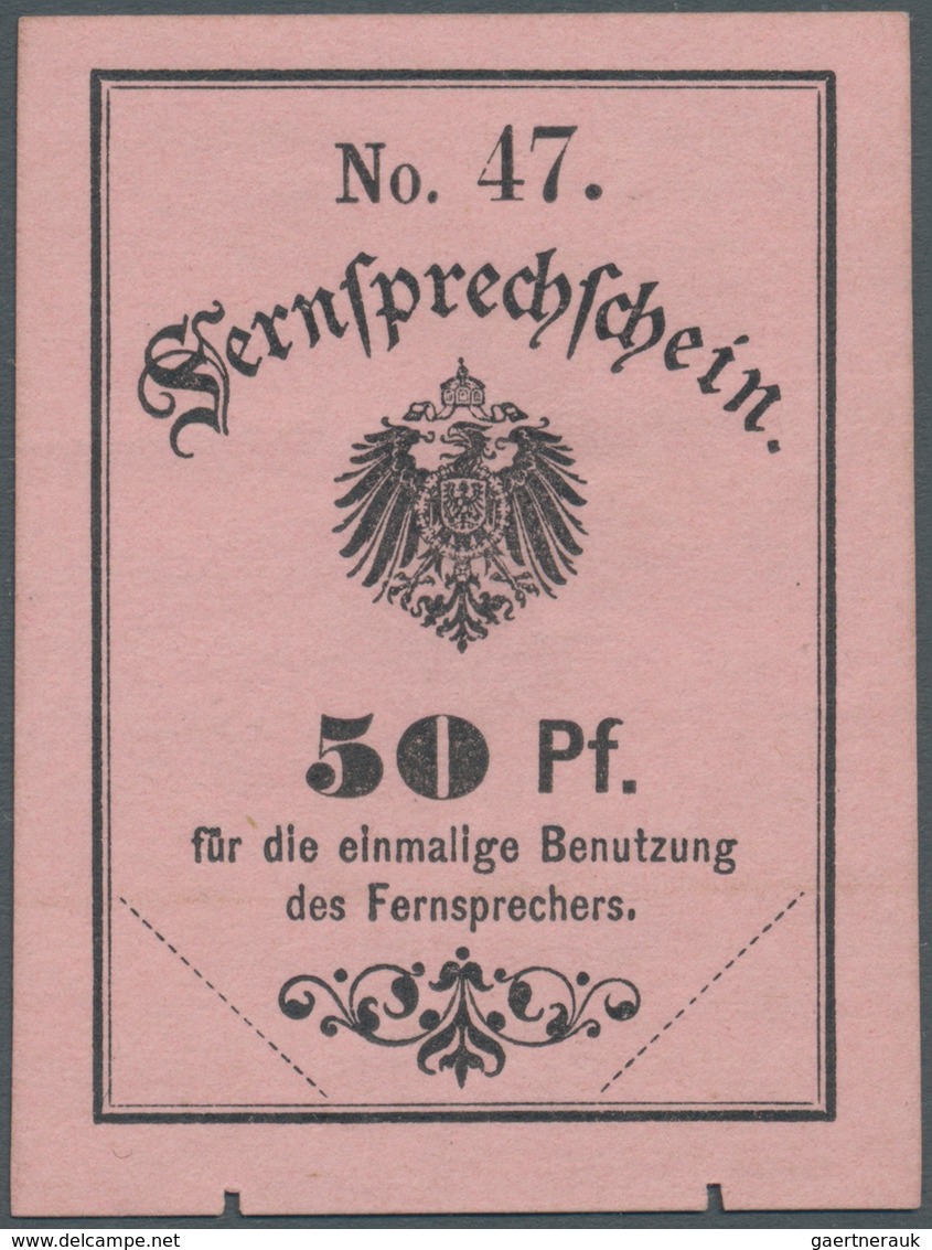 Deutsches Reich - Ganzsachen: 1889, Deutsches Reich, Fernsprechschein 50 Pf. Schwarz Auf Rosa, No. 4 - Other & Unclassified