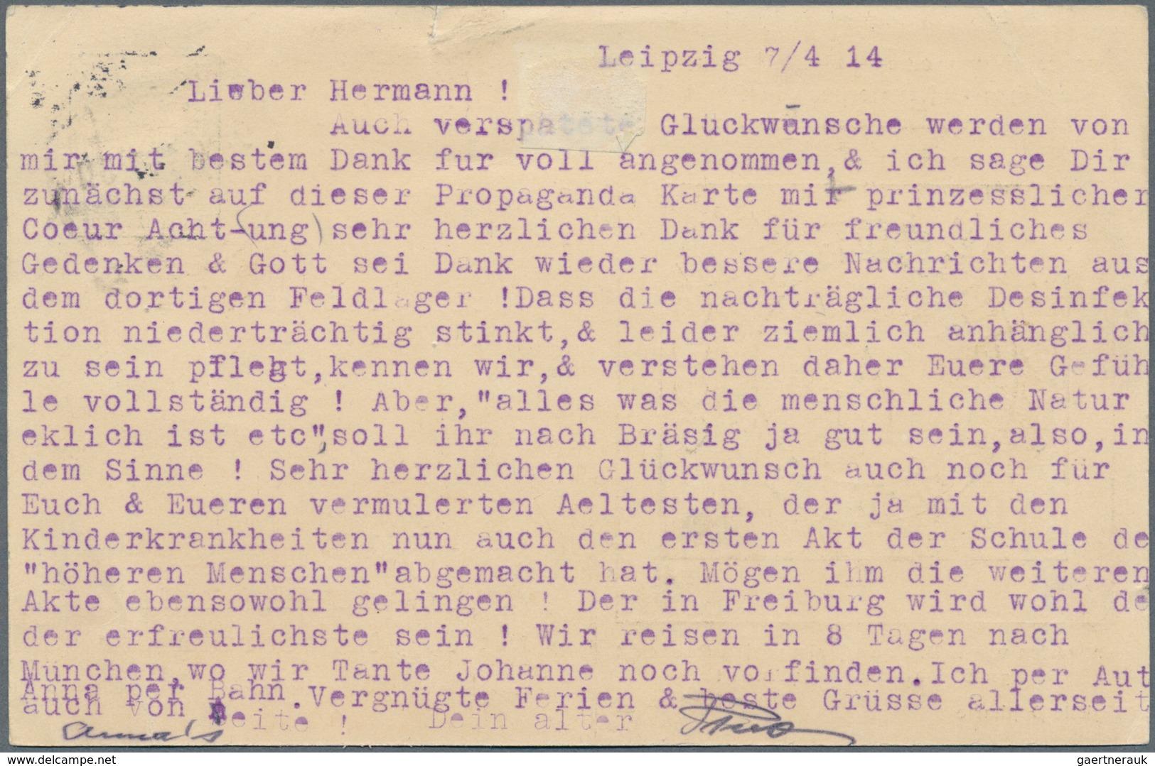 Deutsches Reich - Privatganzsachen: 1914, Deutsches Reich. Private Ansichtskarte 5 Pf Germania Für D - Altri & Non Classificati