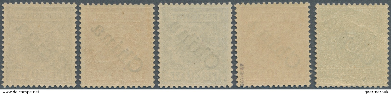 Deutsche Post In China: 1898, 5 Pf Bis 50 Pf K/A Mit Diagonalem Aufdruck "China", Postfrisch Pracht, - Cina (uffici)