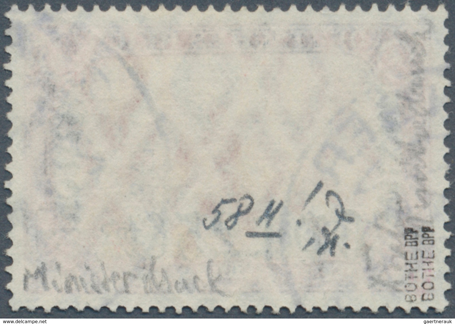 Deutsche Post In Marokko: 1911, Freimarke 6 P 25 C Auf 5M Schwarz/dunkelkarmin, Als Seltener Ministe - Marocco (uffici)