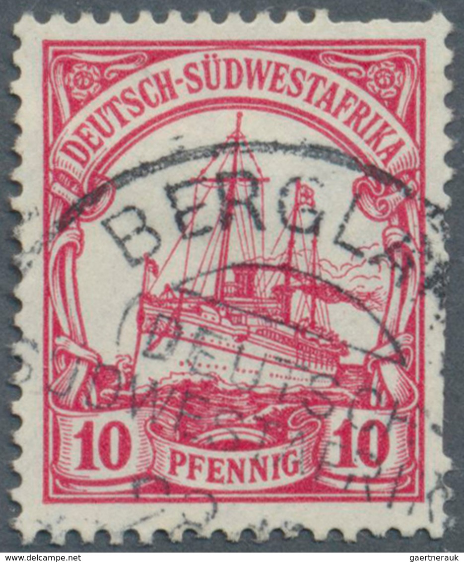 Deutsch-Südwestafrika - Stempel: "BERGLAND 28. .. (1914)", Einer Der SELTENSTEN Kolonien-Stempel Als - Africa Tedesca Del Sud-Ovest