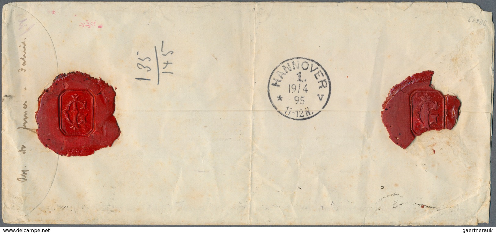 Deutsche Kolonien - Marshall-Inseln - Vorläufer: 1895, Einschreibebrief Aus Den Marshall-Inseln Fran - Isole Marshall