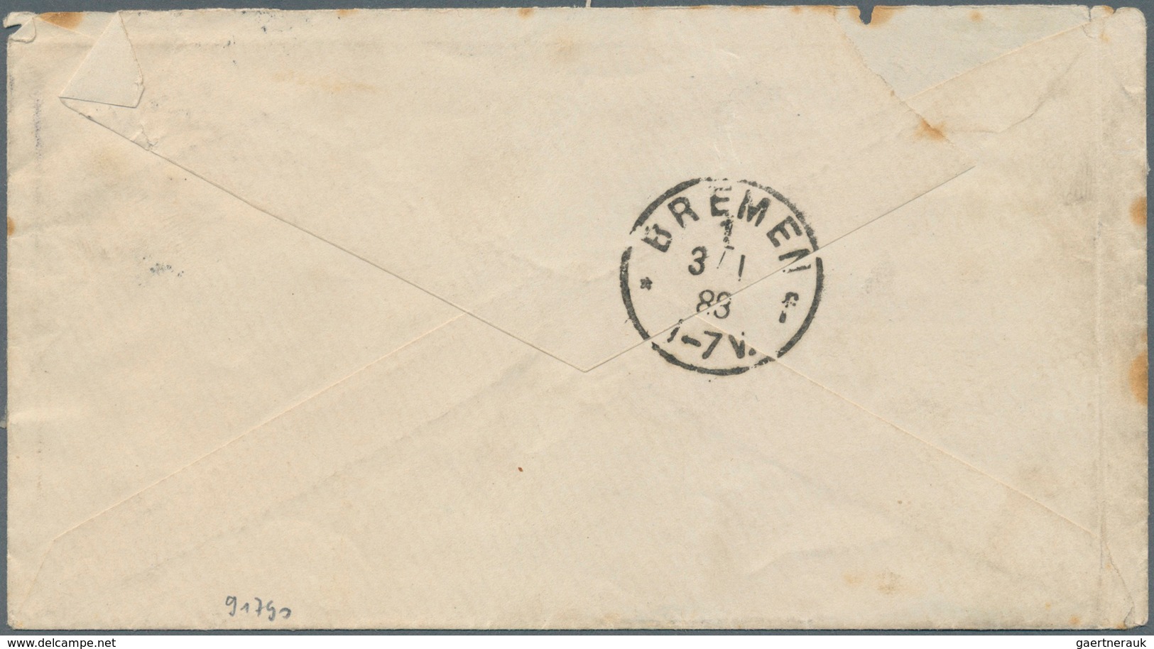 Deutsche Kolonien - Togo-Vorläufer: 1887 Vor-Vorläufer 2 XDR 10 Pf Auf Brief Mit Handschriftl. "Litt - Togo