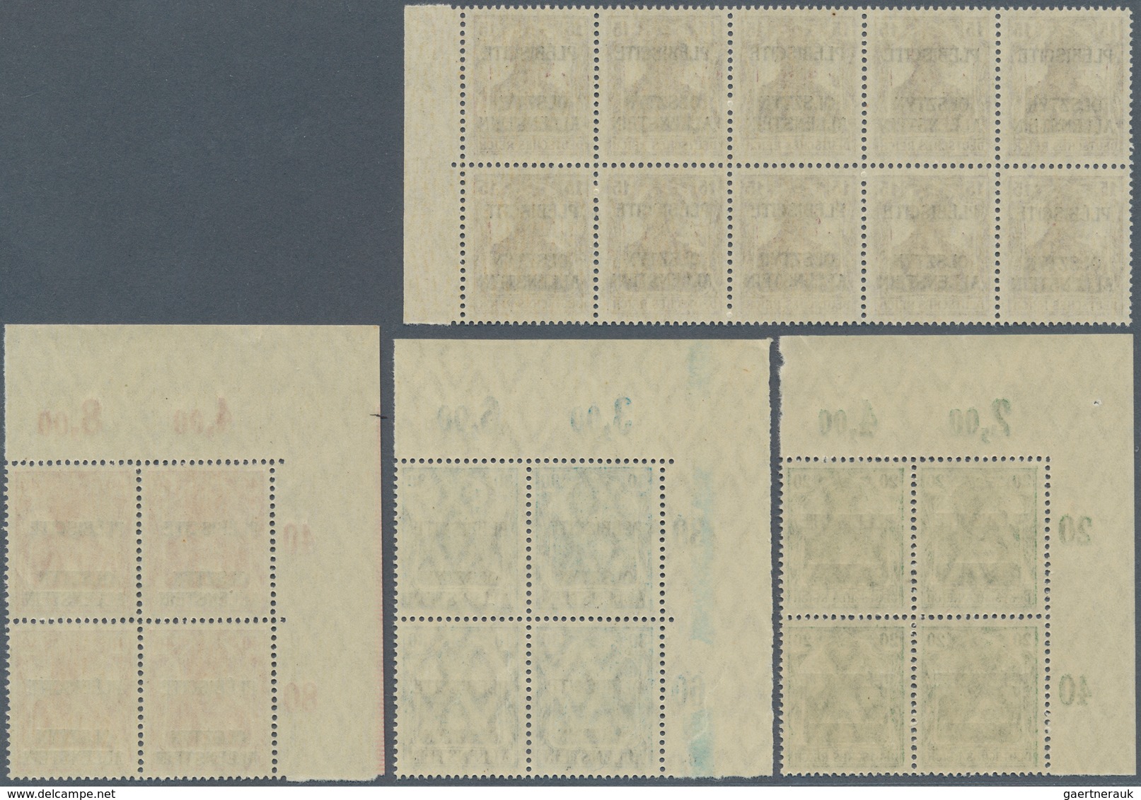 Deutsche Abstimmungsgebiete: Allenstein: 1920, 15 Pf Braunkarmin, Sogenannte "Siegesmarke", Im 10er- - Other & Unclassified