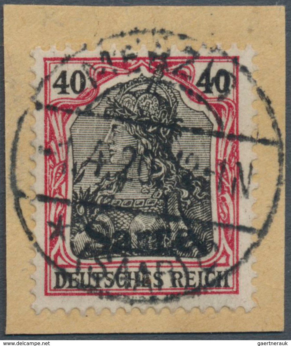 Deutsche Abstimmungsgebiete: Saargebiet: 1920, Germania 40 Pf., Der Aufdruck Mit ABART "nur Schrift - Storia Postale