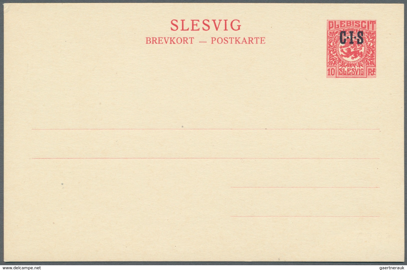 Deutsche Abstimmungsgebiete: Schleswig - Ganzsachen: 1920. Set Der 3 Dienstpostkarten Mit WSt.-Aufdr - Altri & Non Classificati
