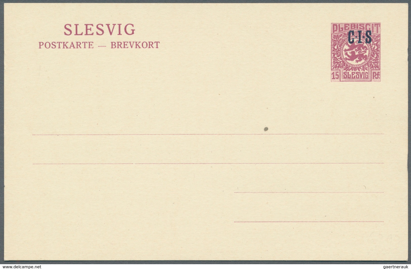 Deutsche Abstimmungsgebiete: Schleswig - Ganzsachen: 1920. Set Der 3 Dienstpostkarten Mit WSt.-Aufdr - Altri & Non Classificati