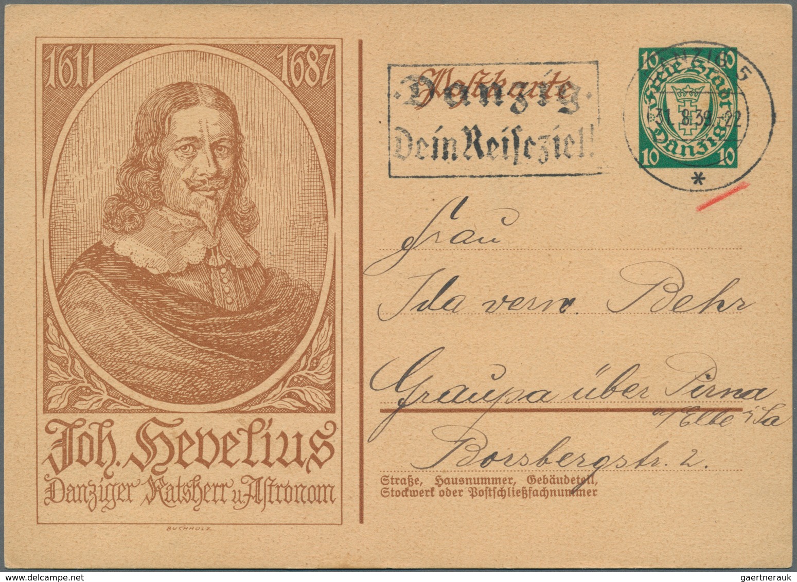 Danzig - Ganzsachen: 1939, 10 Pfg. Bildganzsachenkarte Ohne "in" In Der 3. Zeile, Alle Drei Karten B - Altri & Non Classificati