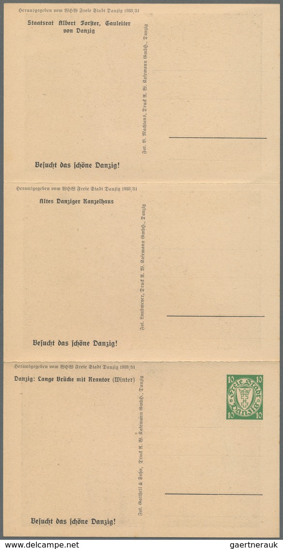 Danzig - Ganzsachen: 1934, 10 Pfg. WHW-Sonderganzsachenkarte Mit Abb. "Lange Brücke Mit Krantor" Im - Altri & Non Classificati