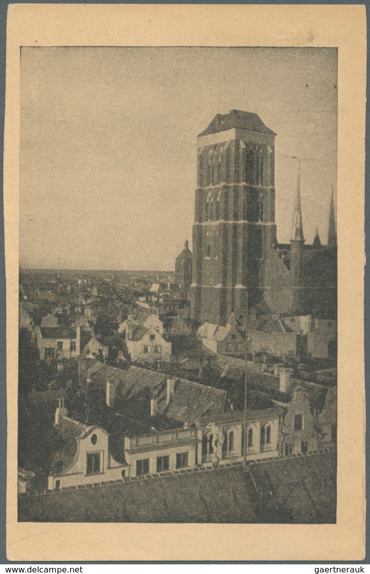 Danzig - Ganzsachen: 1934, 10 Pfg. WHW-Sonderganzsachenkarte Mit Abb. "Danzg: St. Marien, Blick über - Altri & Non Classificati