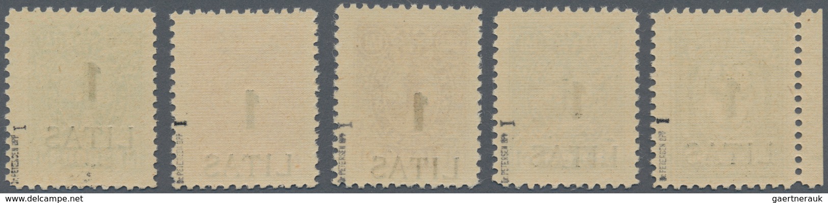 Memel: 1923, 1 L. Auf 600 M. Bis 1 L. Auf 3000 M., Angliederung An Litauen, Aufdruckfehler "enger Ab - Memel (Klaipeda) 1923