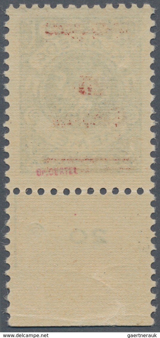 Memel: 1923, 25 C. Auf 1000 M. Grünlichblau, Type V, Einwandfrei Postfr. Unterrandstück (Rand Gefalt - Klaipeda 1923