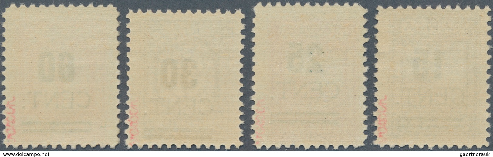 Memel: 1923, Angliederung Des Memellandes, Postfrische Serie Mit 4 Werten Je Mit Grünem Aufdruck In - Memel (Klaipeda) 1923