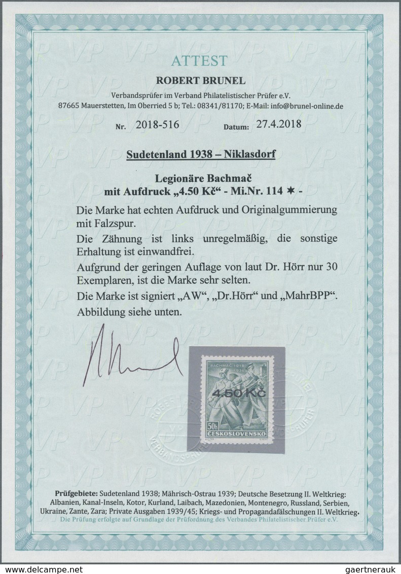 Sudetenland - Niklasdorf: Gedenkausgabe "20. Jahrestag Des Gefechtes Bei Zborov, Ukraine", 50 H Mit - Sudetenland