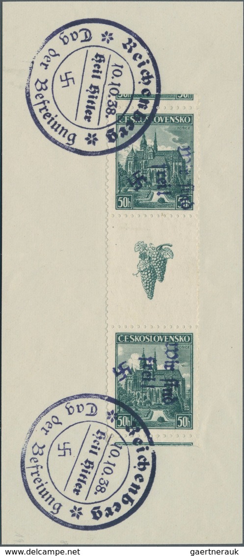 Sudetenland - Reichenberg: Sonderausgabe "Briefmarkenaustellung In Kaschau (Košice) 1938", 50 H Dunk - Sudetes