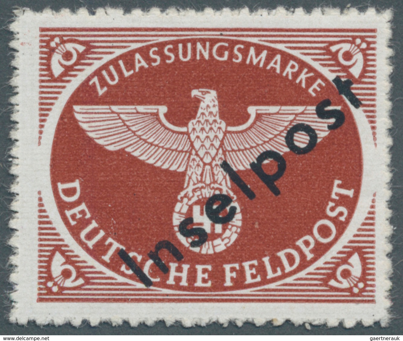 Feldpostmarken: 1944, Vukovar Zulassungsmarke Durchstochen, Postfrisch, Tadellos, U.a. Sign. Dr. Dub - Altri & Non Classificati