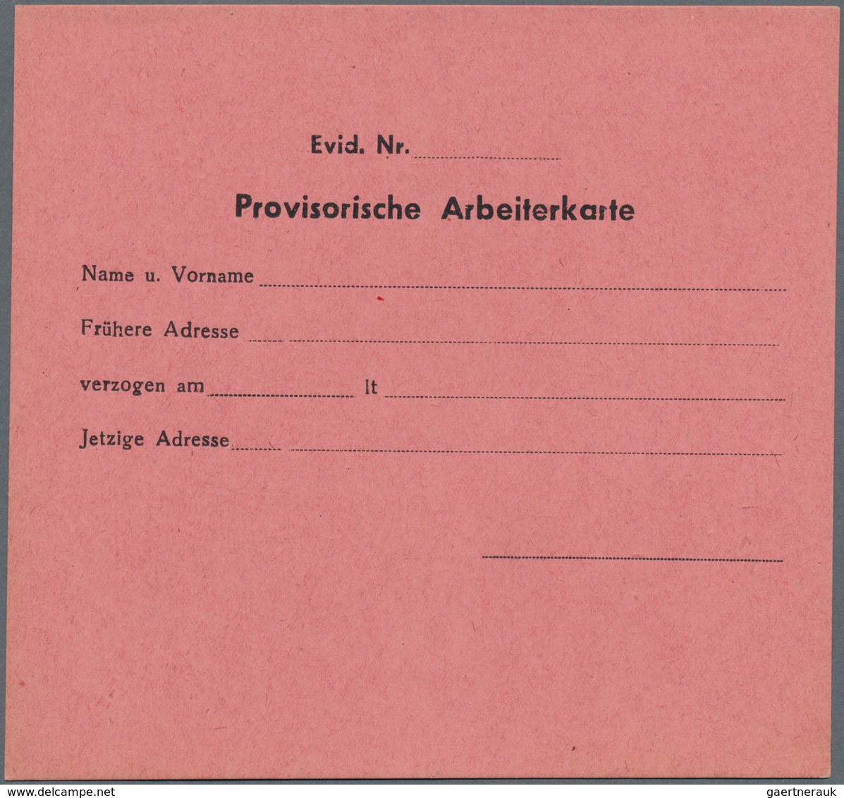 Ghetto-Post: 1944 Ca., LITZMANNSTADT, Konvolut Mit 3 Ungebrauchten Formularen, Dabei Eine Bescheinig - Other & Unclassified