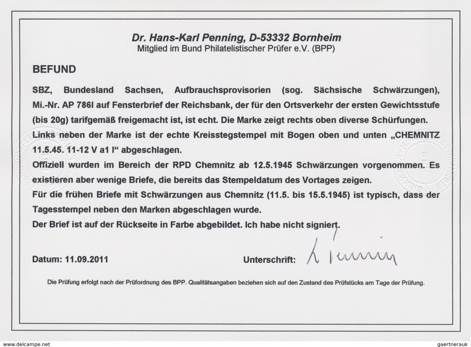 Sowjetische Zone - Sächsische Schwärzungen: 1945, 8 Pfg. Hitler Mit Schwärzung Auf Fensterbrief Mit - Altri & Non Classificati