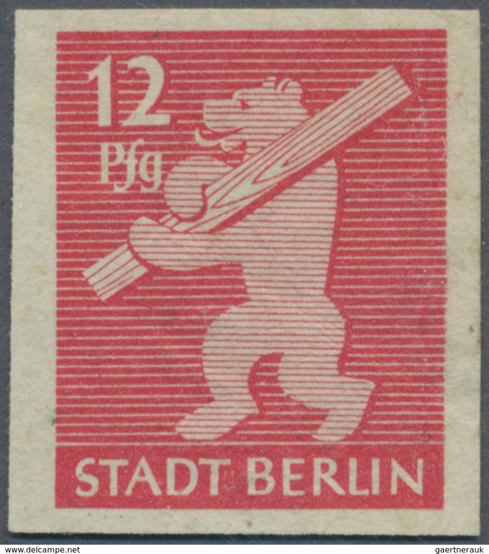 Sowjetische Zone - Berlin Und Brandenburg: 1945, Bären-Ausgabe, 10 Pfg. Mittelsiena Und 12 Pfg. Rot, - Altri & Non Classificati