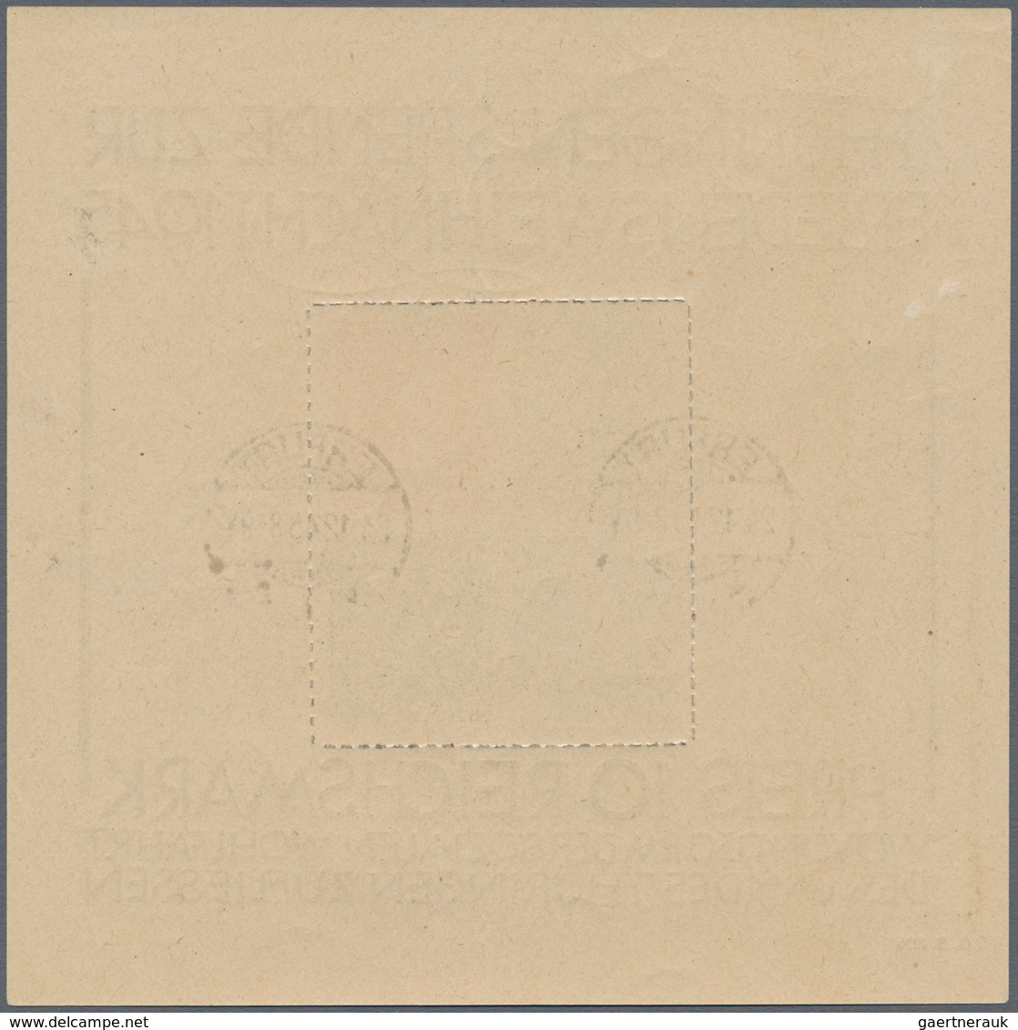 Sowjetische Zone - Thüringen: 1945, Großer Weihnachtsblock In Type IV Auf Grauem T-Papier, Sauber 2x - Altri & Non Classificati