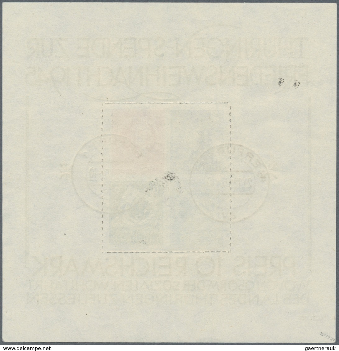 Sowjetische Zone - Thüringen: 1945, Großer Weihnachtsblock In Type II Auf Weißem, Holzfreien Kartonp - Altri & Non Classificati